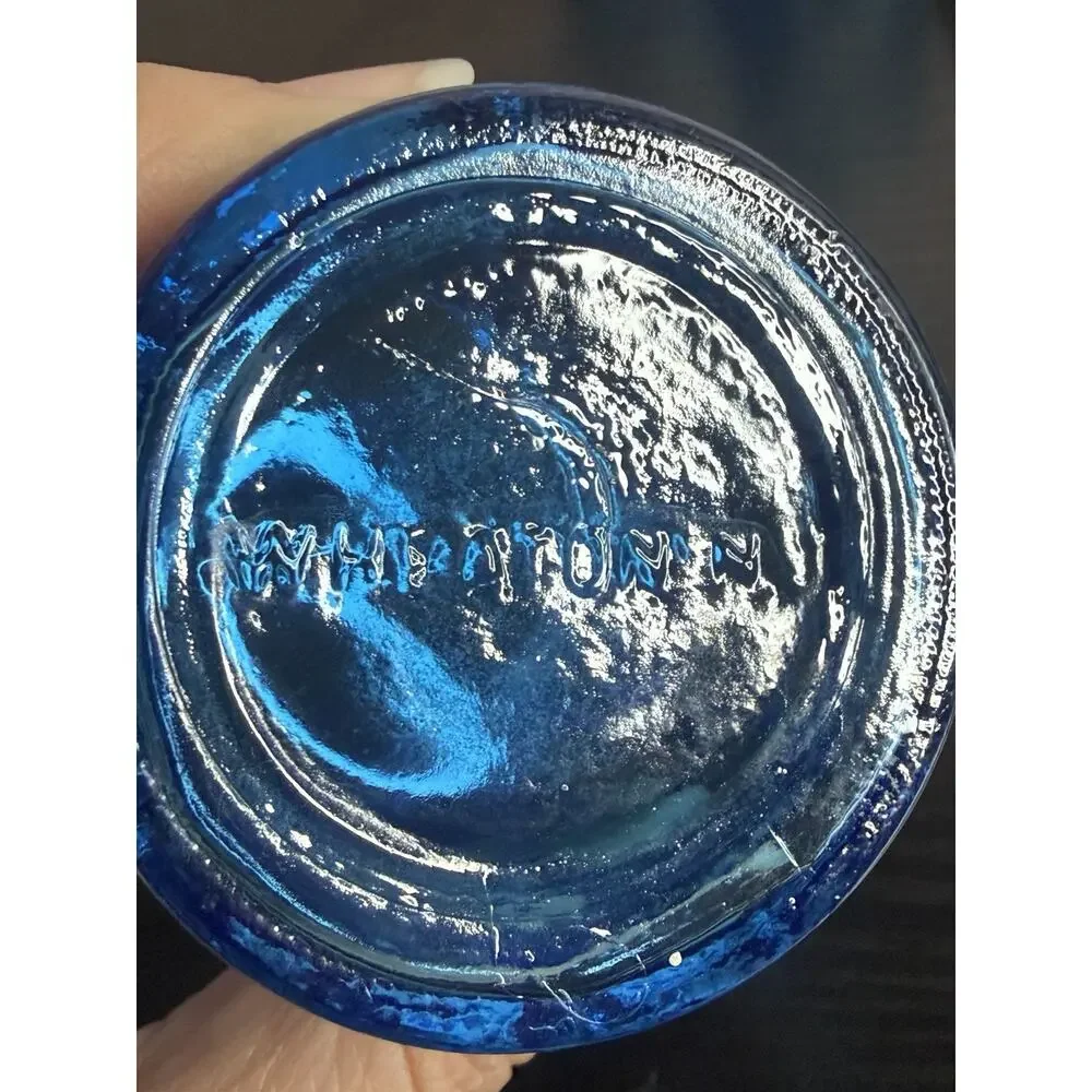 Set of 3 Vintage Wheaton NJ Cobalt Blue Glass Shot Glasses Votive Holders ~ 3